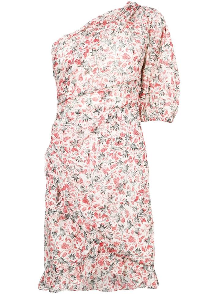 Isabel Marant Étoile Floral Print One-shoulder Dress - White
