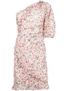 Isabel Marant Étoile Floral Print One-shoulder Dress - White