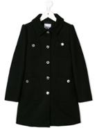 Moschino Kids Teen Button-embellished Coat - Black