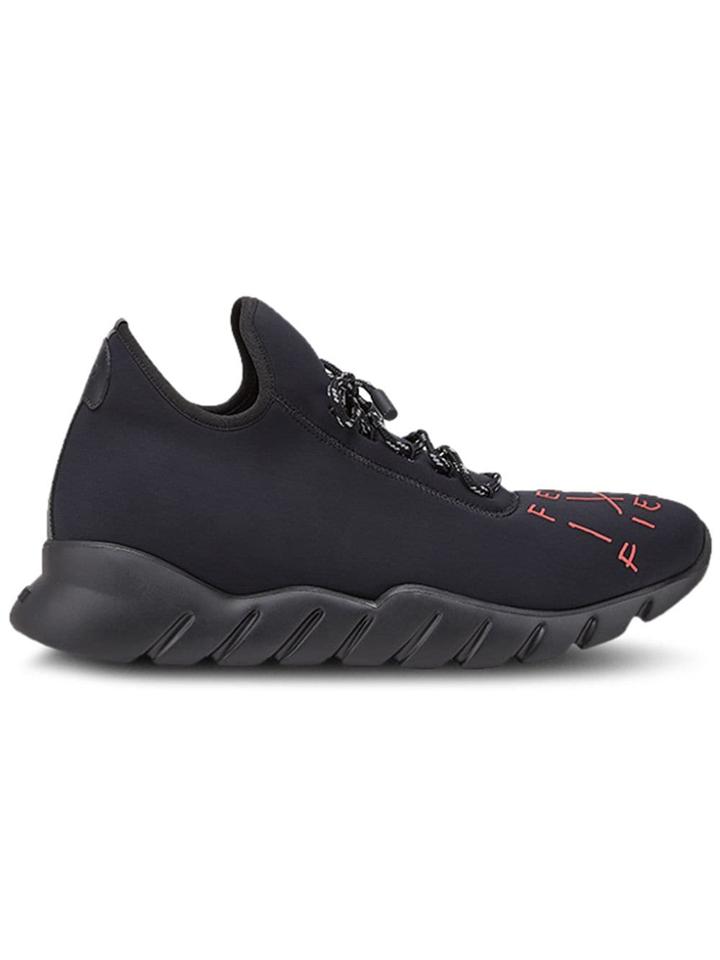 Fendi Running Logo Sneakers - Black