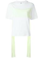 Mm6 Maison Margiela Mesh Appliqué T-shirt, Women's, Size: Xs, White, Cotton/polyamide/spandex/elastane