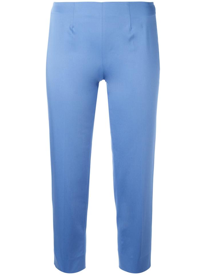 Piazza Sempione Audrey Cropped Trousers, Women's, Size: 44, Blue, Cotton/spandex/elastane
