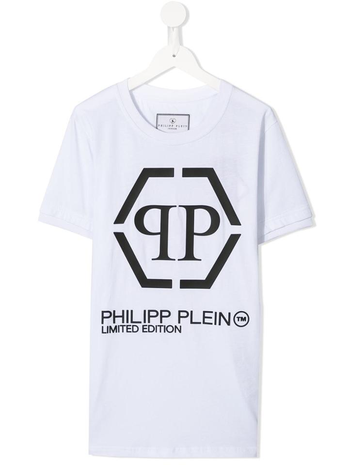 Philipp Plein Junior Logo T-shirt - White