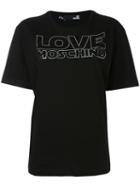 Love Moschino Metallic Logo Print T-shirt, Women's, Size: 44, Cotton