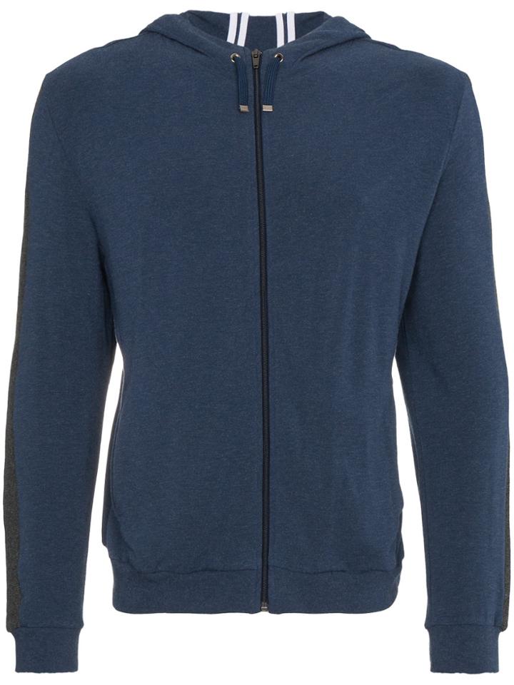Lot78 Navy Rib Cuff Jacket - Blue
