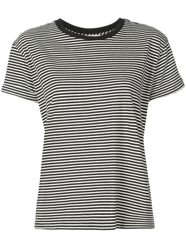Frame Striped Short Sleeve T-shirt - Blue