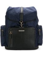 Ermenegildo Zegna Wide Compartment Backpack - Blue