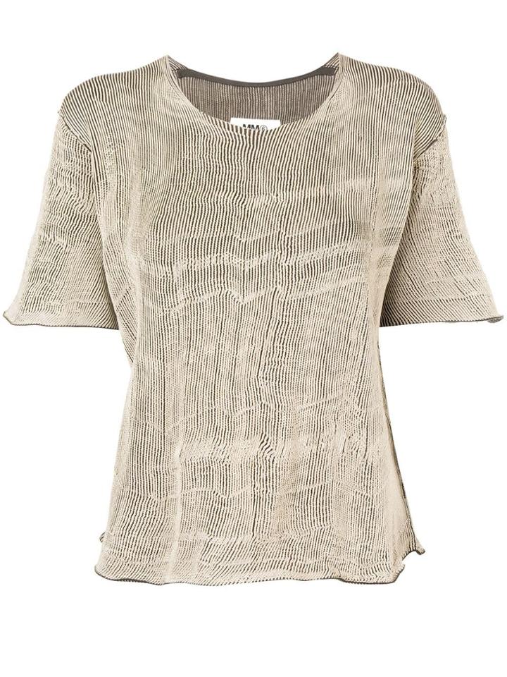 Mm6 Maison Margiela Loose Fit Top - Neutrals
