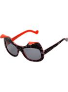 Anna Karin Karlsson 'when Trouble Came To Town Grey' Sunglasses, Women's, Brown, Plastic