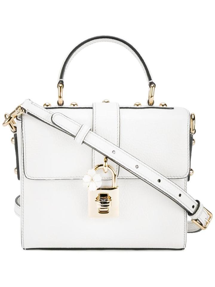Dolce & Gabbana Cross-body Box Bag, Women's, White, Leather