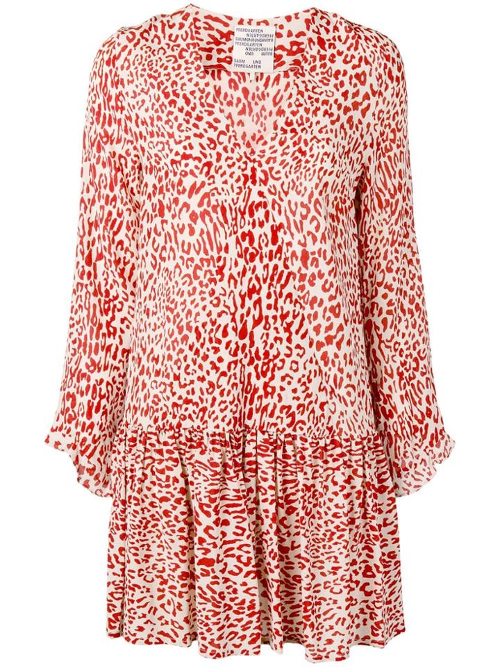 Baum Und Pferdgarten Short Leopard Print Dress - Red