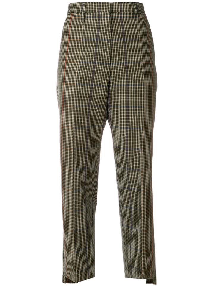 Golden Goose Deluxe Brand Checked Straight Trousers - Green