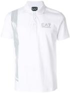 Ea7 Emporio Armani Stripe Detail Polo Shirt - White