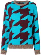 Etro Houndstooth Knit Sweater - Blue