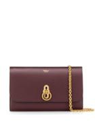 Mulberry Amberley Cross Grain Clutch Bag - Red
