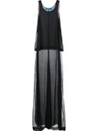 Jonathan Cohen Cut-out Detail Tank Top, Women's, Size: Large, Black, Silk/polyester