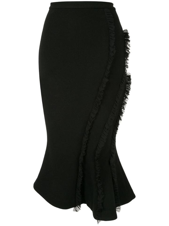 Rachel Gilbert Kiki Ruffle Trimmed Skirt - Black