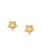 John Brevard Mini 'tria' Diamond Earrings, Women's, Metallic
