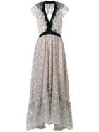 Philosophy Di Lorenzo Serafini Embroidered Sleeveless Ruffle Dress -
