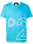 No21 Logo Print T-shirt, Men's, Size: M, Blue, Cotton
