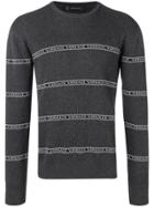 Versace Logo Stripe Jumper - Green
