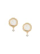 Dolce & Gabbana Clock Clip-on Earrings, Metallic