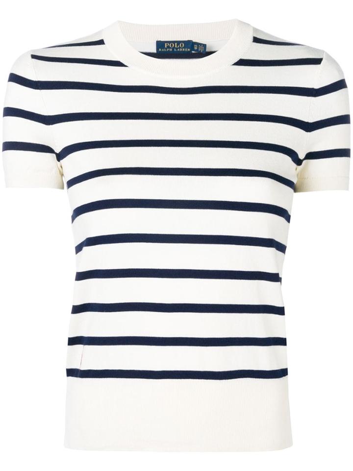 Polo Ralph Lauren Striped Knitted Top - White