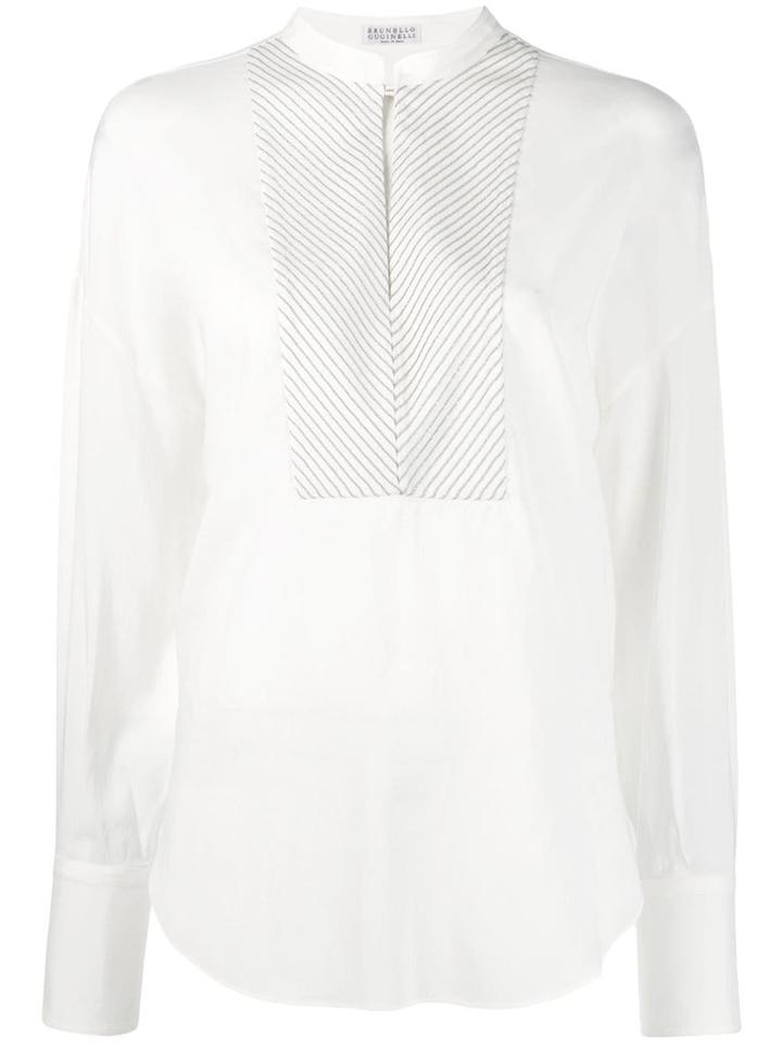Brunello Cucinelli Chain Bib Shirt - White
