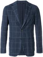 Biagio Santaniello Grid Pattern Blazer - Blue