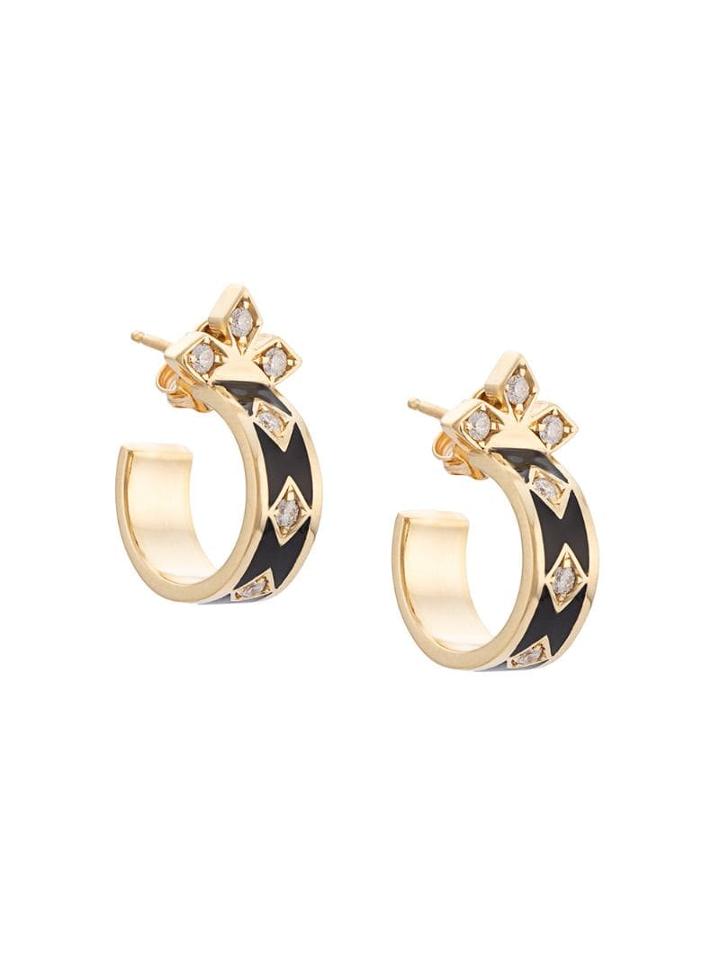Azlee Night Sky Small Hoops - Yellow