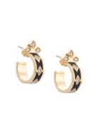 Azlee Night Sky Small Hoops - Yellow
