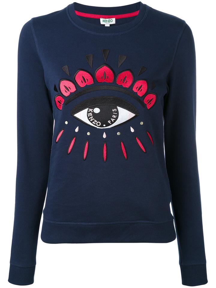 Kenzo - Eye Sweatshirt - Women - Cotton/polyester - S, Blue, Cotton/polyester
