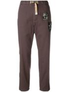 White Sand Multi-patches Trousers - Brown