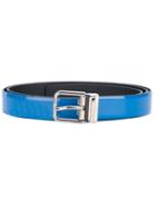 Dolce & Gabbana - Skinny Belt - Men - Calf Leather - 90, Blue, Calf Leather