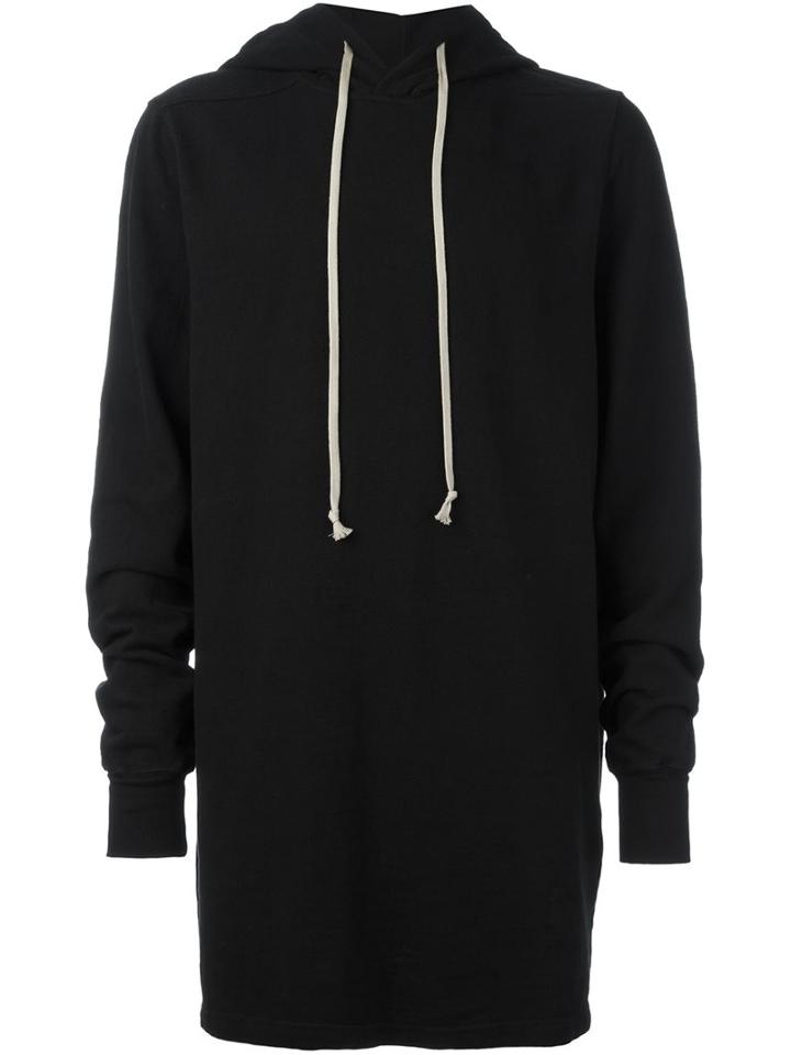 Rick Owens Drkshdw Mid-length Hoodie, Men's, Size: Small, Black, Cotton