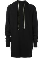 Rick Owens Drkshdw Mid-length Hoodie, Men's, Size: Small, Black, Cotton