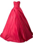 Romona Keveza Ball Gown, Women's, Size: 6, Red, Silk