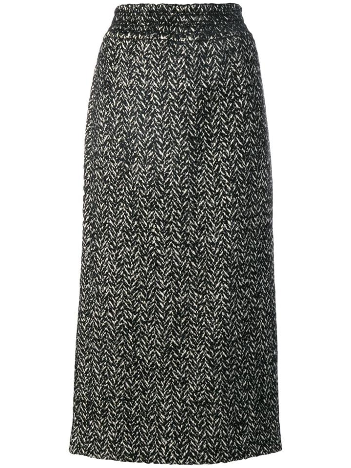 Miu Miu Chevron Skirt - Black