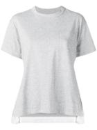Sacai Side Pleats T-shirt - Grey