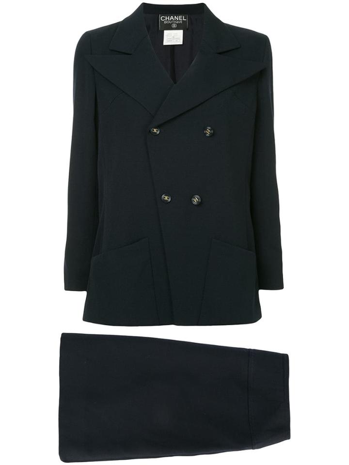 Chanel Vintage Logo Jacket - Blue