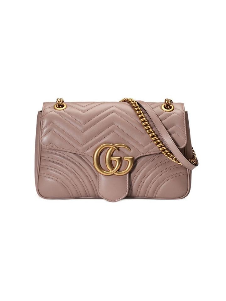 Gucci Beige Gg Marmont Matelassé Shoulder Bag - Neutrals