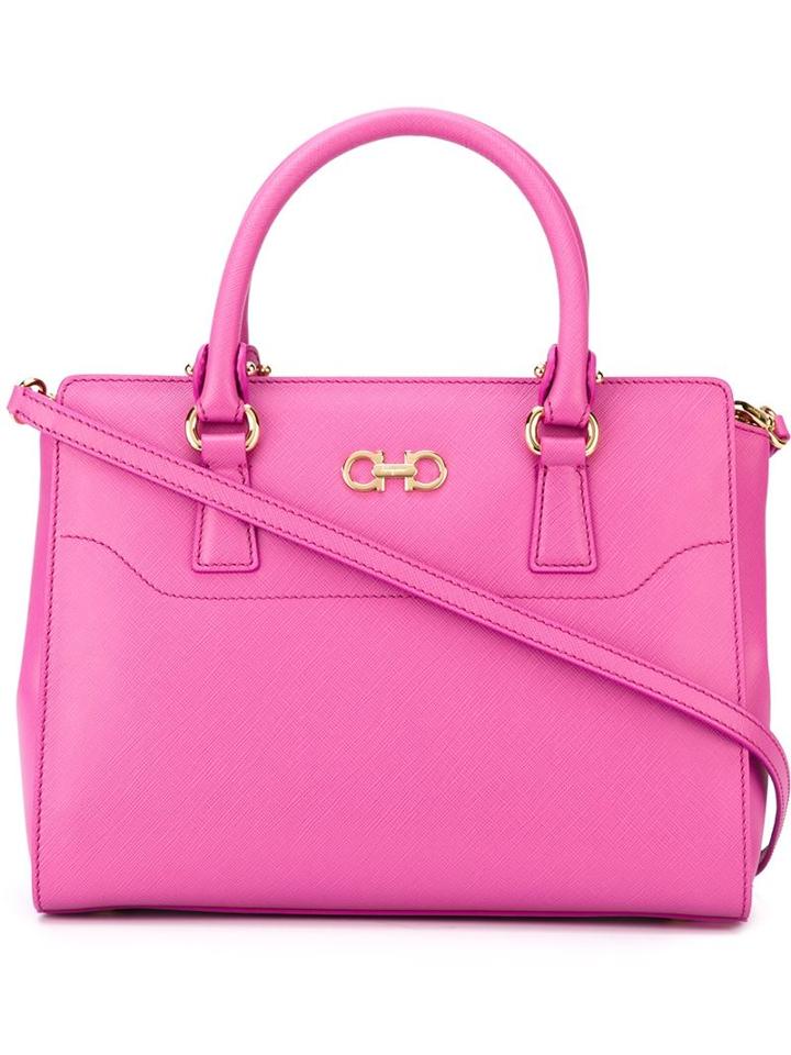 Salvatore Ferragamo Double Gancio Tote, Women's, Pink/purple