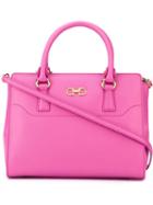 Salvatore Ferragamo Double Gancio Tote, Women's, Pink/purple