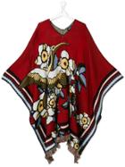 Dsquared2 Kids Teen Eagle Knit Poncho