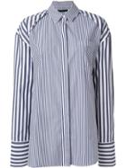 Juun.j Oversized Multi-stripe Shirt - White