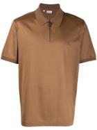 Brioni Zipped Polo Shirt - Brown