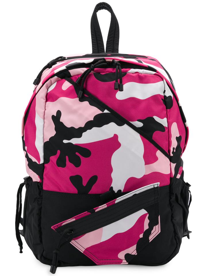 Valentino Valentino Garavani Camouflage Print Backpack - Pink & Purple