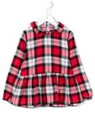 Il Gufo Ruffled Collar Check Blouse, Toddler Girl's, Size: 5 Yrs, Black