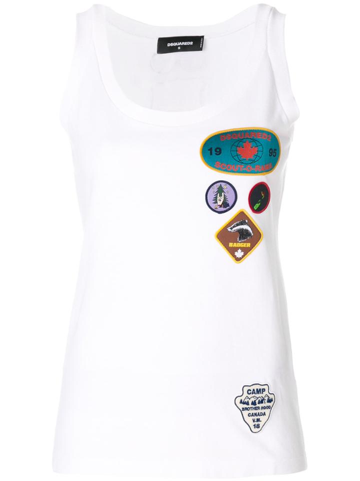 Dsquared2 Patch Appliqué Vest - White