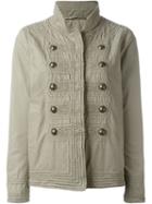 Ermanno Scervino Embroidered Military Jacket, Women's, Size: 42, Nude/neutrals, Cotton
